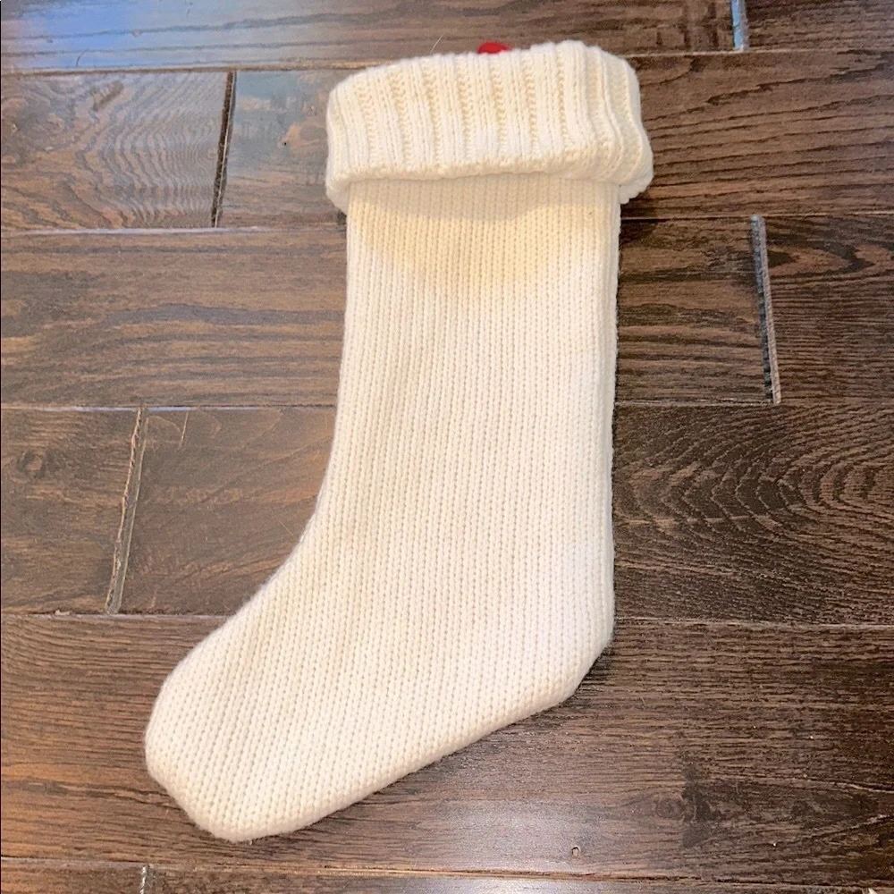Wondershop Christmas White Knit Stocking with Red Letter A